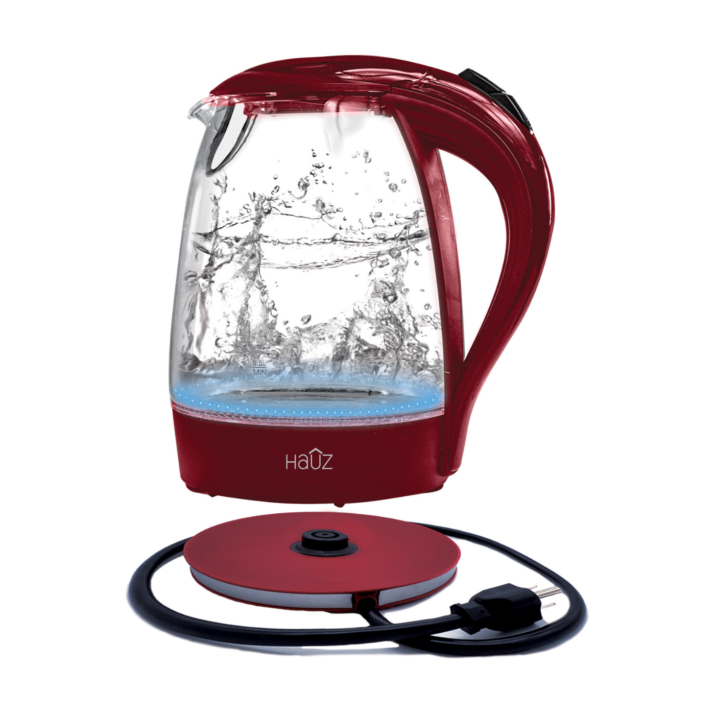 Glass Kettle 1.7 L - Red