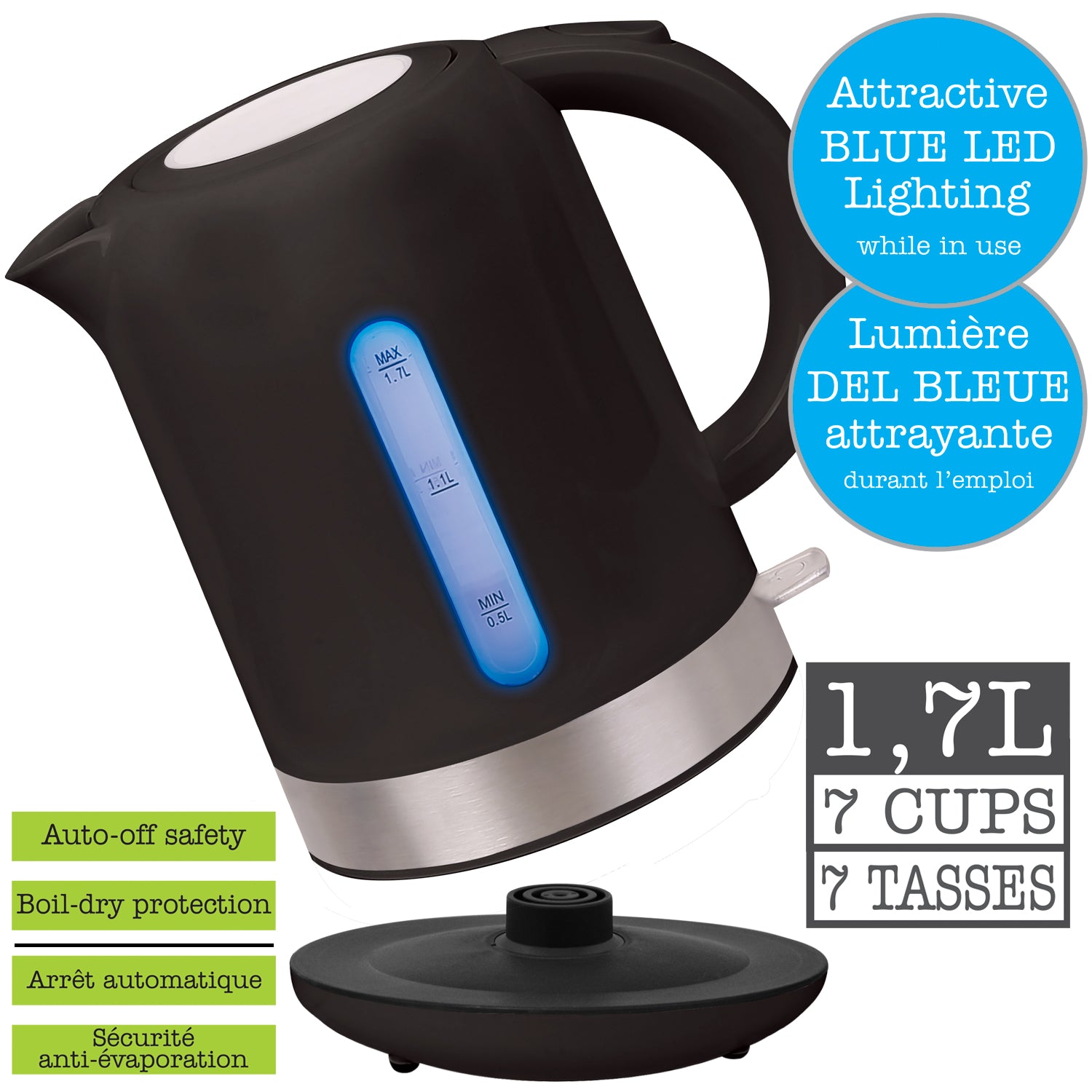 Hauz 1.7 l cordless fashion kettle