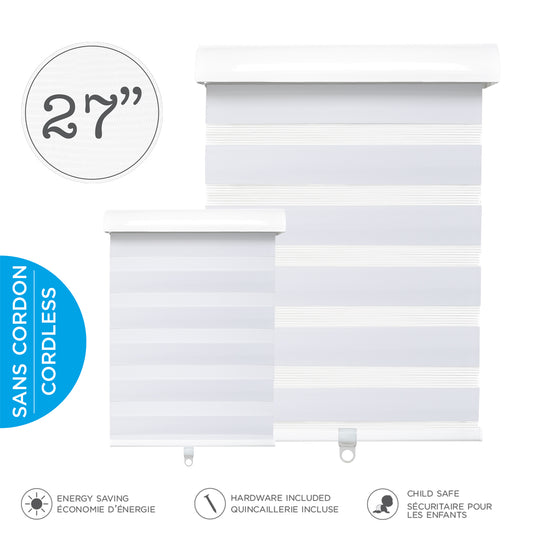 Cordless Roller Shade - 27''W x 84''L - White