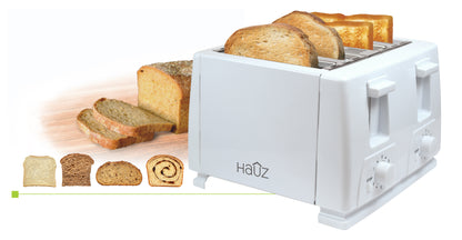 4 Slice Toaster - White