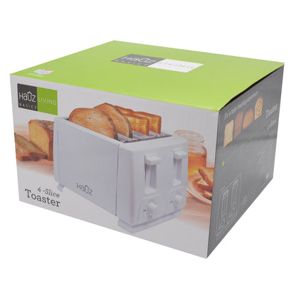 4 Slice Toaster - White